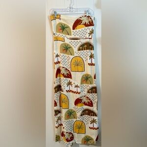 Paper Heart Anthropologie Strapless Tropical Palm Print Maxi Dress NWT, Size M